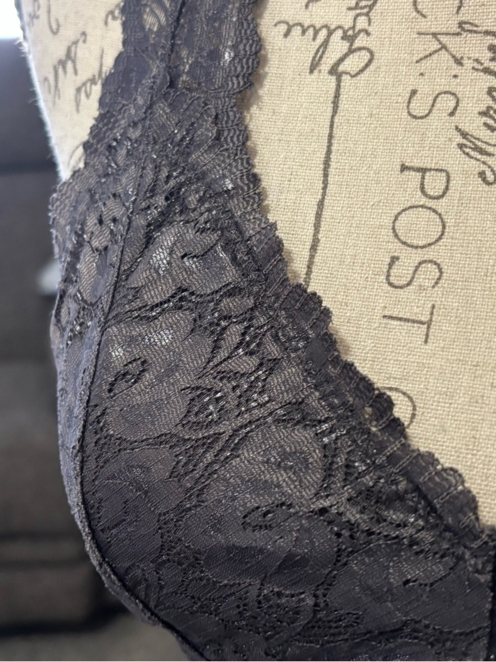 Zenana Outfitters Lace Bralette - Charcoal - Picture 2 of 5